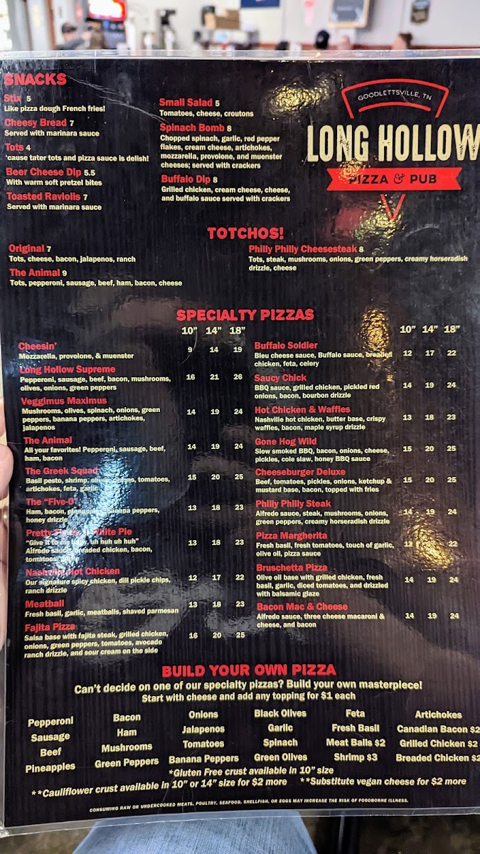 Menu Long Hollow Pizza & Pub-6